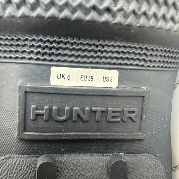 Hunter Navy Rubber Tall Rain Boots, US Size 8 - Picture 10 of 10